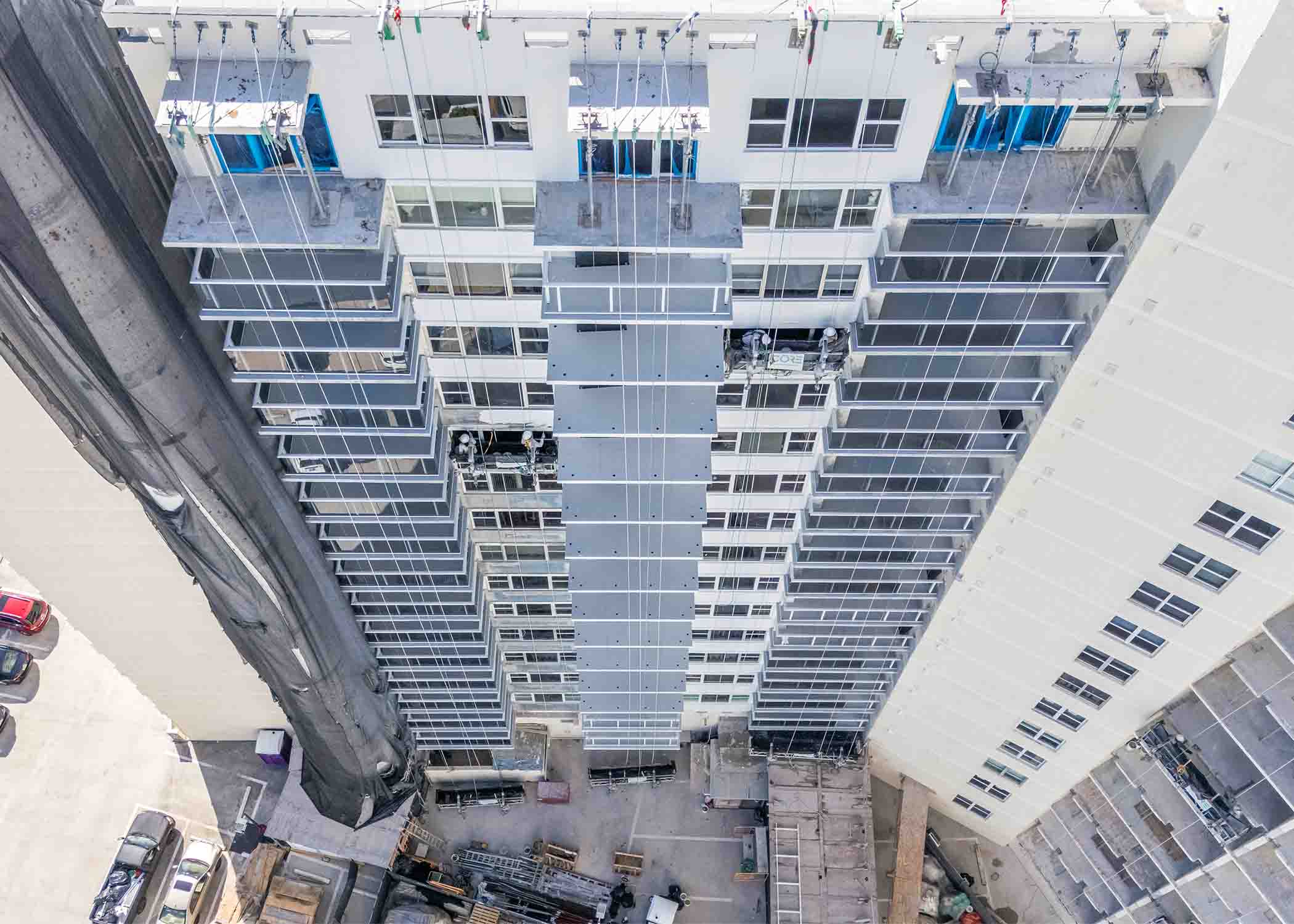 Downward view of PD